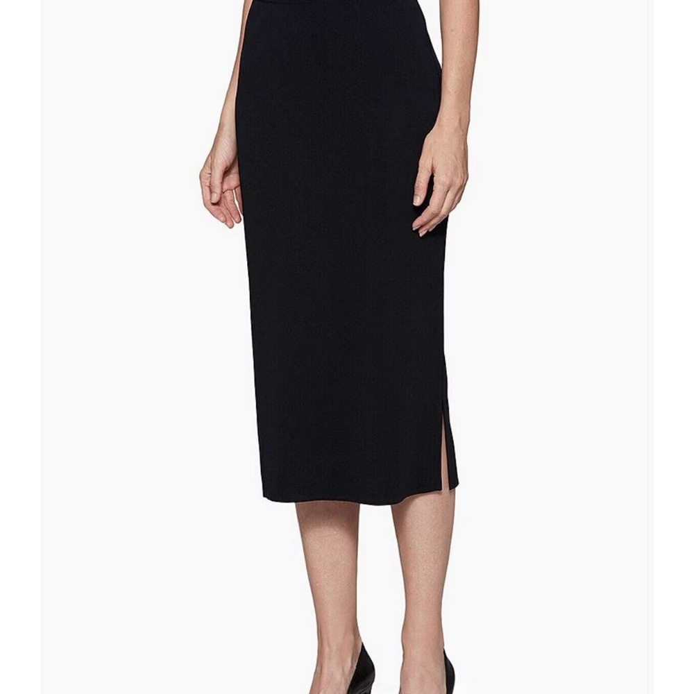 Ming Wang  NWOT XLarge black midi classic skirt